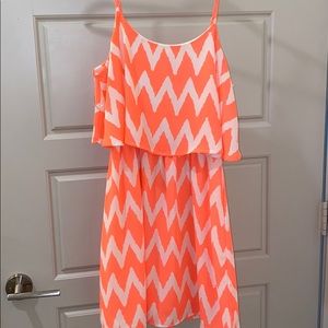 Chevron coral dress